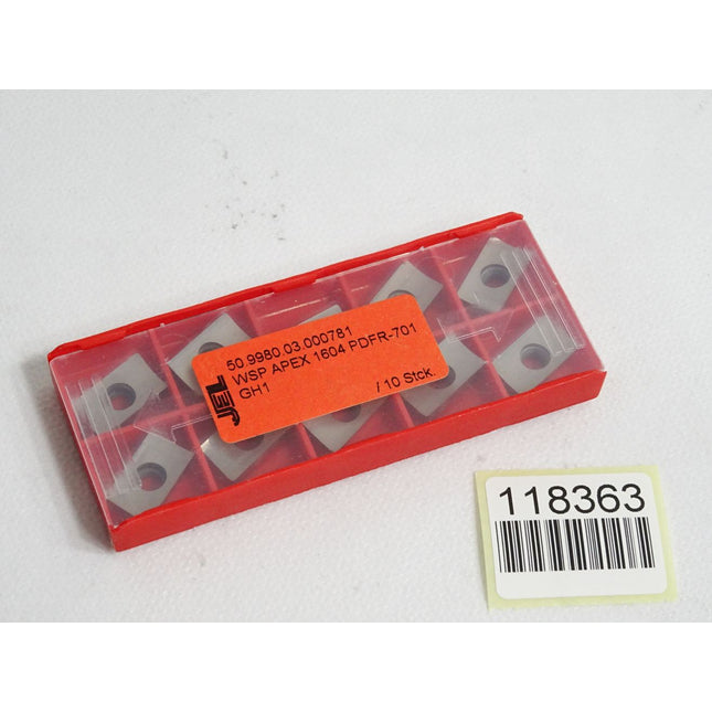 JEL Wendeschneidplatte WSP APEX 1604 PDFR-701 50.9980.03.000781 Inhalt:10 Stück - Maranos.de