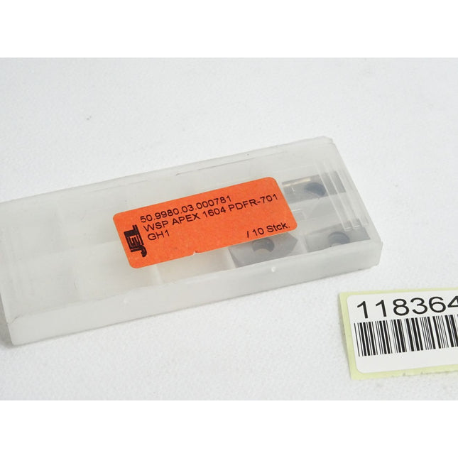 JEL Wendeschneidplatte WSP APEX 1604 PDFR-701 50.9980.03.000781 / Inhalt:4 Stück - Maranos.de