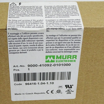 Murr Elektronik 9000-41092-0101000 Mico Lastkreisüberwachung Neu OVP versiegelt - Maranos.de