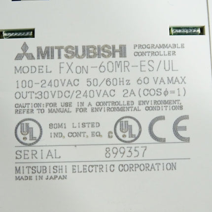 Mitsubishi Electric FXON-60MR-ES/UL Programmable Controller - Maranos.de