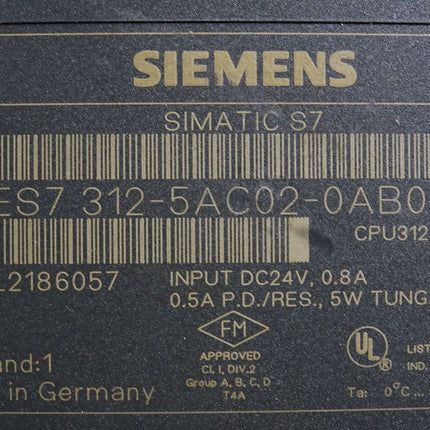 Siemens S7-300 CPU 312 IFM 6ES7312-5AC02-0AB0 6ES7 312-5AC02-0AB0 - Maranos.de