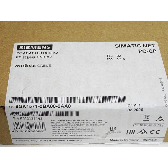 Siemens Simatic Net PC-CP PC Adapter 6GK1571-0BA00-0AA0 / Neu OVP versiegelt - Maranos.de