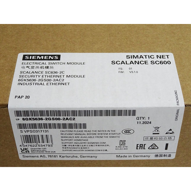 Siemens Net Scalance SC600 SC636-2C 6GK5636-2GS00-2AC2 / Neu OVP versiegelt - Maranos.de