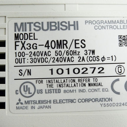 Mitsubishi Electric FX3G-40MR/ES SPS-Grundgerät - Maranos.de