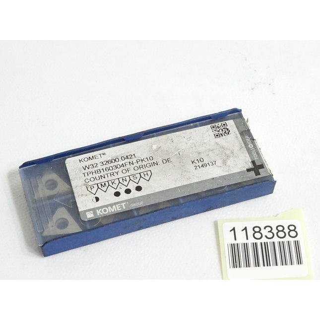 Komet Wendeschneidplatte 32600.0421 TPHB160304FN-PK10 / Inhalt:10 Stück - Maranos.de