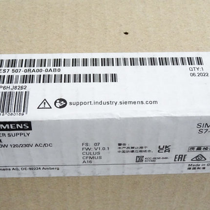 Siemens S7-1500 6ES7507-0RA00-0AB0 6ES7 507-0RA00-0AB0 / Neu OVP versiegelt - Maranos.de