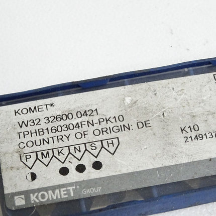Komet Wendeschneidplatte 32600.0421 TPHB160304FN-PK10 / Inhalt:10 Stück - Maranos.de