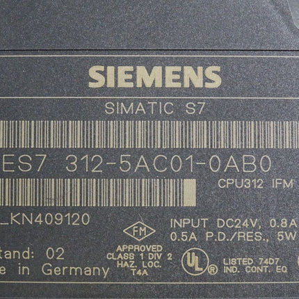 Siemens S7-300 CPU 312 IFM 6ES7312-5AC01-0AB0 6ES7 312-5AC01-0AB0 - Maranos.de