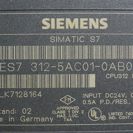 Siemens S7-300 CPU 312 IFM 6ES7312-5AC01-0AB0 6ES7 312-5AC01-0AB0 - Maranos.de