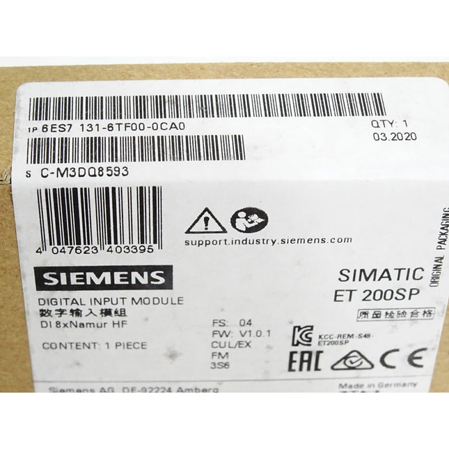 Siemens ET200SP 6ES7131-6TF00-0CA0 6ES7131-6TF00-0CA0 / Neu OVP versiegelt - Maranos.de
