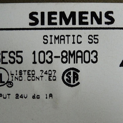 Siemens S5-100U 6ES5103-8MA03 6ES5 103-8MA03