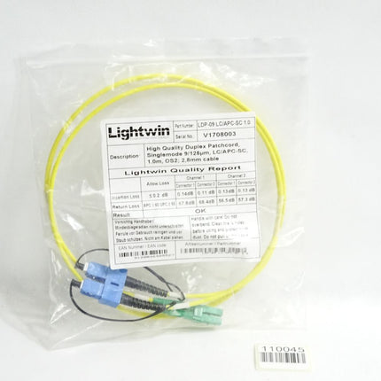Lightwin LDP-09 LC/APC-SC 1.0 Duplex LWL Patchkabel 1m / Neu OVP - Maranos.de
