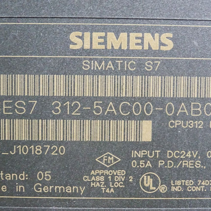 Siemens S7-300 CPU 312 IFM 6ES7312-5AC00-0AB0 6ES7 312-5AC00-0AB0 - Maranos.de