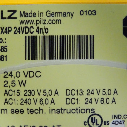 Pilz Kontakterweiterung 777585 PZE X4P 24VDC 4n/o