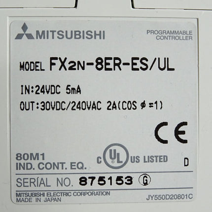 Mitsubishi Electric FX2N-8ER-ES/UL Modulares Erweiterungsgerät - Maranos.de