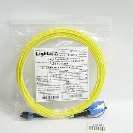 Lightwin LDP-09 LC-SC 3.0 Duplex LWL Patchkabel 3m / Neu OVP - Maranos.de