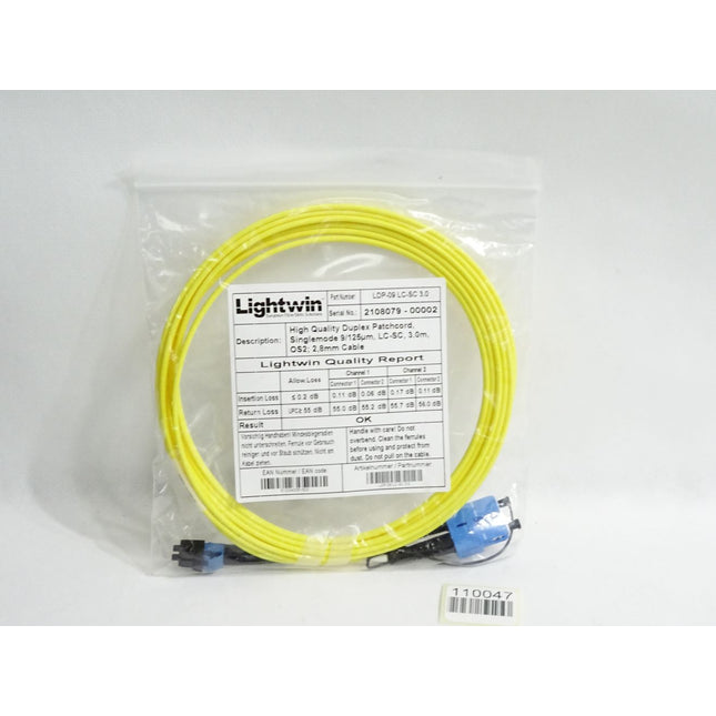 Lightwin LDP-09 LC-SC 3.0 Duplex LWL Patchkabel 3m / Neu OVP - Maranos.de