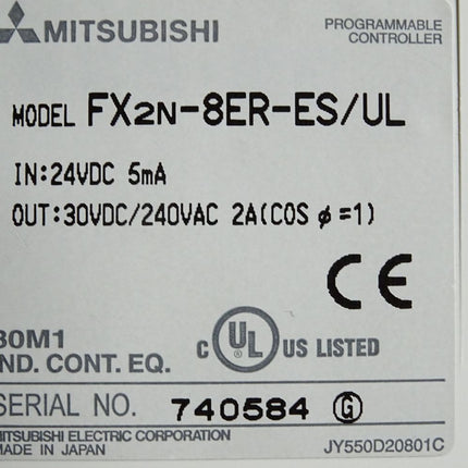 Mitsubishi Electric FX2N-8ER-ES/UL Modulares Erweiterungsgerät - Maranos.de