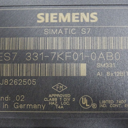 Siemens S7-300 SM331 6ES7331-7KF01-0AB0 6ES7 331-7KF01-0AB0 - Maranos.de