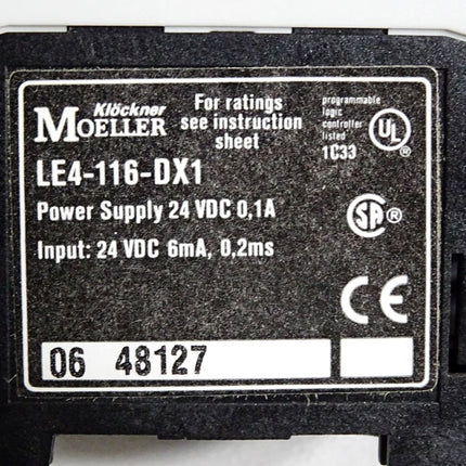 Klöckner Moeller SUCOcontrol LE4-116-DX1 Digital Module - Frontklappe beschädigt