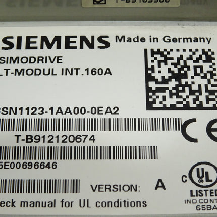 Siemens Simodrive LT-Modul INT.160A 6SN1123-1AA00-0EA2 Version A - Maranos.de