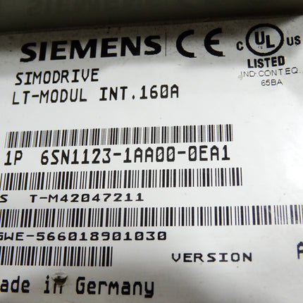 Siemens Simodrive LT-Modul INT.160A 6SN1123-1AA00-0EA1 Version A - Maranos.de