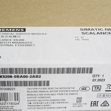 Siemens Scalance XB208 6GK5208-0BA00-2AB2 / Neu OVP versiegelt - Maranos.de