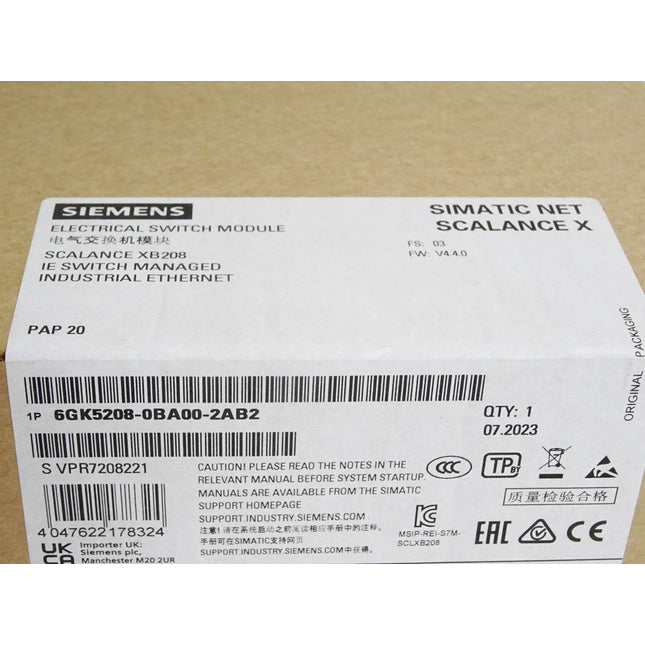 Siemens Scalance XB208 6GK5208-0BA00-2AB2 / Neu OVP versiegelt - Maranos.de