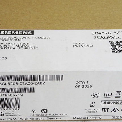 Siemens Scalance XB208 6GK5208-0BA00-2AB2 / Neu OVP versiegelt - Maranos.de