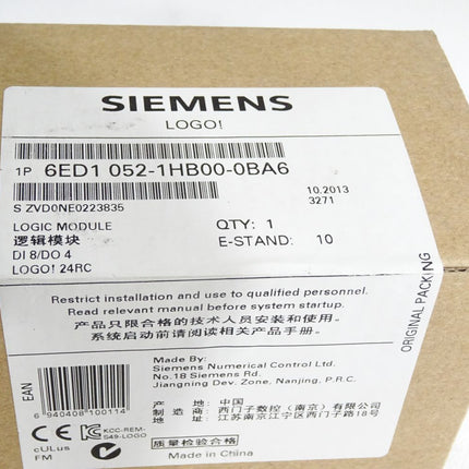 Siemens LOGO! 6ED1052-1HB00-0BA6 6ED1 052-1HB00-0BA6 / Neu OVP versiegelt - Maranos.de