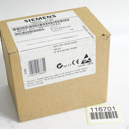 Siemens S7-200 6ES7221-1BH22-0XA0 6ES7 221-1BH22-0XA0 / Neu OVP versiegelt - Maranos.de