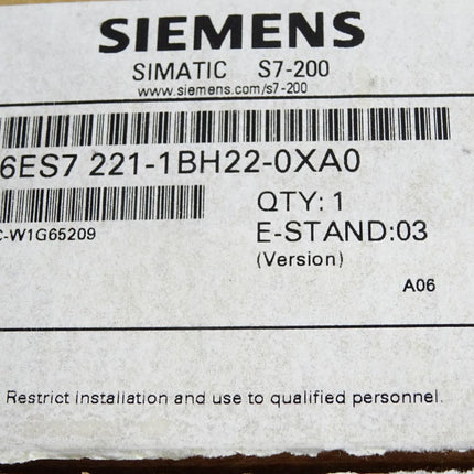 Siemens S7-200 6ES7221-1BH22-0XA0 6ES7 221-1BH22-0XA0 / Neu OVP - Maranos.de