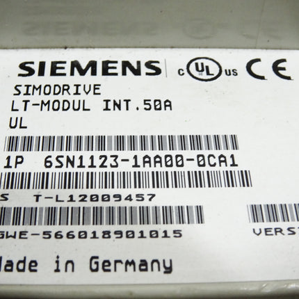 Siemens Simodrive LT-Modul INT.50A 6SN1123-1AA00-0CA1 Version A - Maranos.de