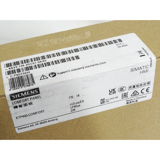 Siemens Simatic HMI KTP400 Comfort Panel 6AV2124-2DC01-0AX0 | Amikon Siemens Simatic HMI KTP400 Comfort Panel 6AV2124-2DC01-0AX0 | Amikon
