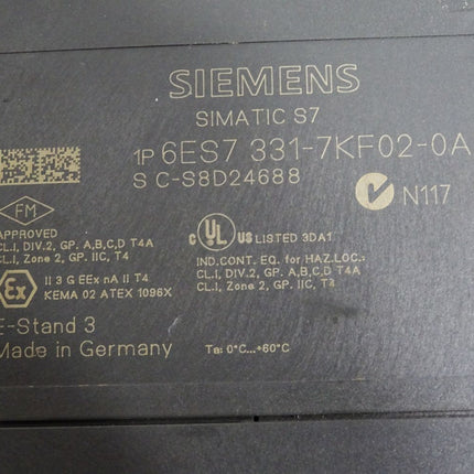 Siemens S7-300 SM331 6ES7331-7KF02-0AB0 6ES7 331-7KF02-0AB0 - Maranos.de