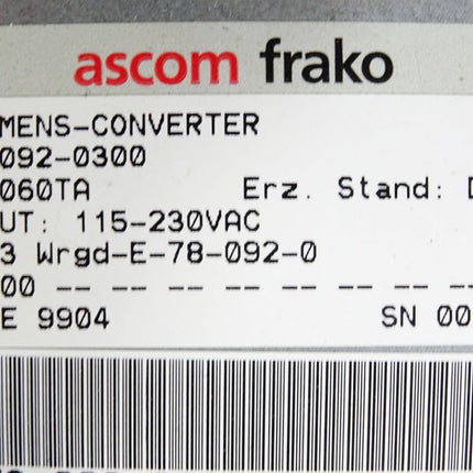 Siemens Sinumerik 840C/840CE Flachbedientafel CCFL 6FC5103-0AB03-0AA3 Version B - Maranos.de