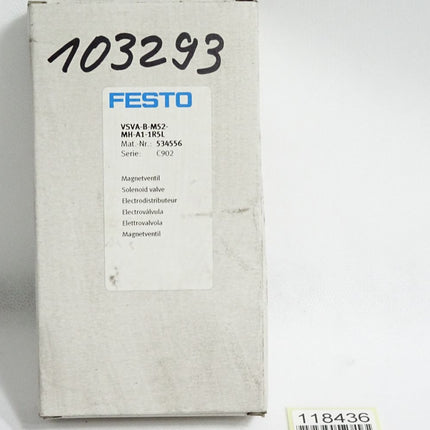 Festo Magnetventil 534556 VSVA-B-M52-MH-A1-1R5L / Neu  OVP - Maranos.de