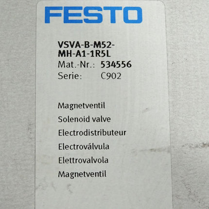 Festo Magnetventil 534556 VSVA-B-M52-MH-A1-1R5L / Neu  OVP - Maranos.de