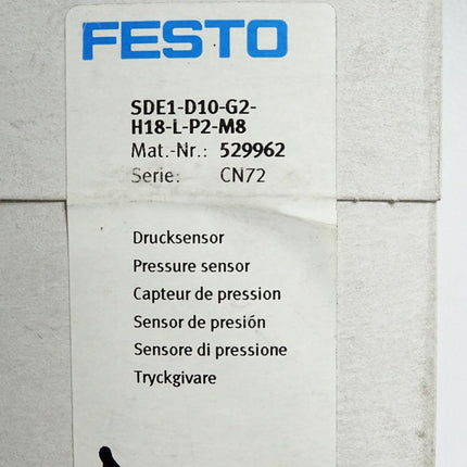 Festo Drucksensor 529962 SDE1-D10-G2-H18-L-P2-M8 / Neu OVP - Maranos.de