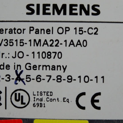 Siemens Operator Panel OP15-C2 6AV3515-1MA22-1AA0 6AV3 515-1MA22-1AA0 - Maranos.de