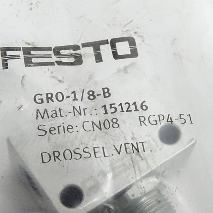 Festo Drosselventil GRO-1/8-B 151216 / Neu OVP - Maranos.de