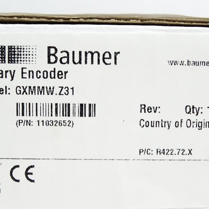 Baumer Rotary Encoder GXMMW.Z31 11032652 / Neu OVP - Maranos.de