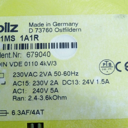 Pilz Sicherheitsrelais 679040 Z1MS/230VAC/1a1r / Neu OVP - Maranos.de