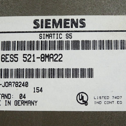Siemens CP521 SI 6ES5521-8MA22 Serial Interface 6ES5 521-8MA22