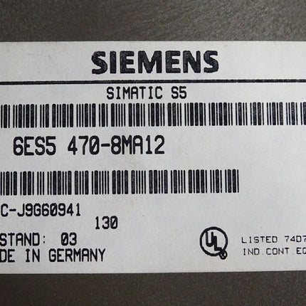 Siemens Analog Output 6ES5470-8MA12 6ES5 470-8MA12