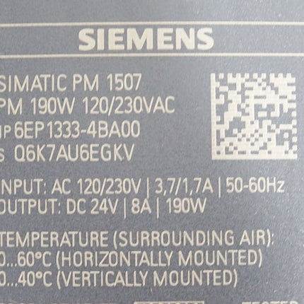 Siemens Simatic Stromversorgung PM1507 6EP1333-4BA00 - Maranos.de