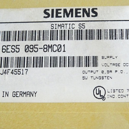 Siemens S5-95U 6ES5095-8MC01 6ES5 095-8MC01