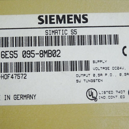 Siemens S5-95U 6ES5095-8MB02 6ES5 095-8MB02