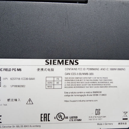 Siemens Simatic Field PG M6 Advanced 6ES7718-1CC00-0AA1 6ES7 718-1CC00-0AA1 - Maranos.de