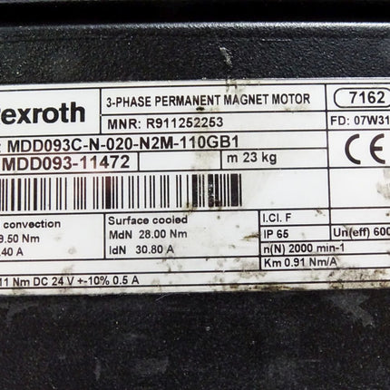 Rexroth Servomotor MDD093C-N-020-N2M-110GB1 2000min-1 R911252253 - Maranos.de